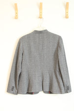 Talbots Aberdeen Gray Herringbone Lined Blazer | 8 Petite