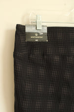 NEW Worthington Black and Gray Checkered Textured Pull on Skinny Pants | 16