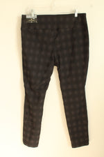 NEW Worthington Black and Gray Checkered Textured Pull on Skinny Pants | 16
