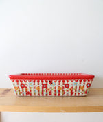 Temptations By Tara Gingham Gardens 2.5 Quart Rectangle Baking Dish