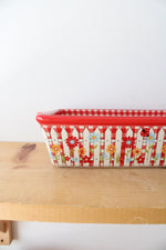 Temptations By Tara Gingham Gardens 2.5 Quart Rectangle Baking Dish