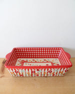 Temptations By Tara Gingham Gardens 2.5 Quart Rectangle Baking Dish