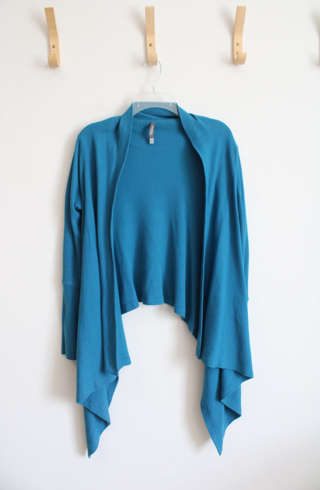 Charlotte Russe Blue Waffle Knit Cardigan | S
