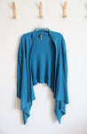 Charlotte Russe Blue Waffle Knit Cardigan | S
