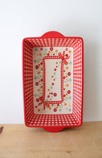 Temptations By Tara Gingham Gardens 2.5 Quart Rectangle Baking Dish