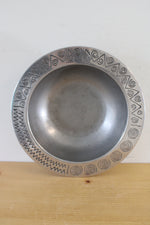 Wilton Armetale Reggae Pewter Etched Rim Serving Bowl