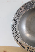 Wilton Armetale Reggae Pewter Etched Rim Serving Bowl