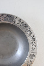 Wilton Armetale Reggae Pewter Etched Rim Serving Bowl