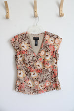 Axcess Peach & Yellow Floral Tan Top | 6