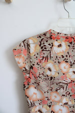Axcess Peach & Yellow Floral Tan Top | 6