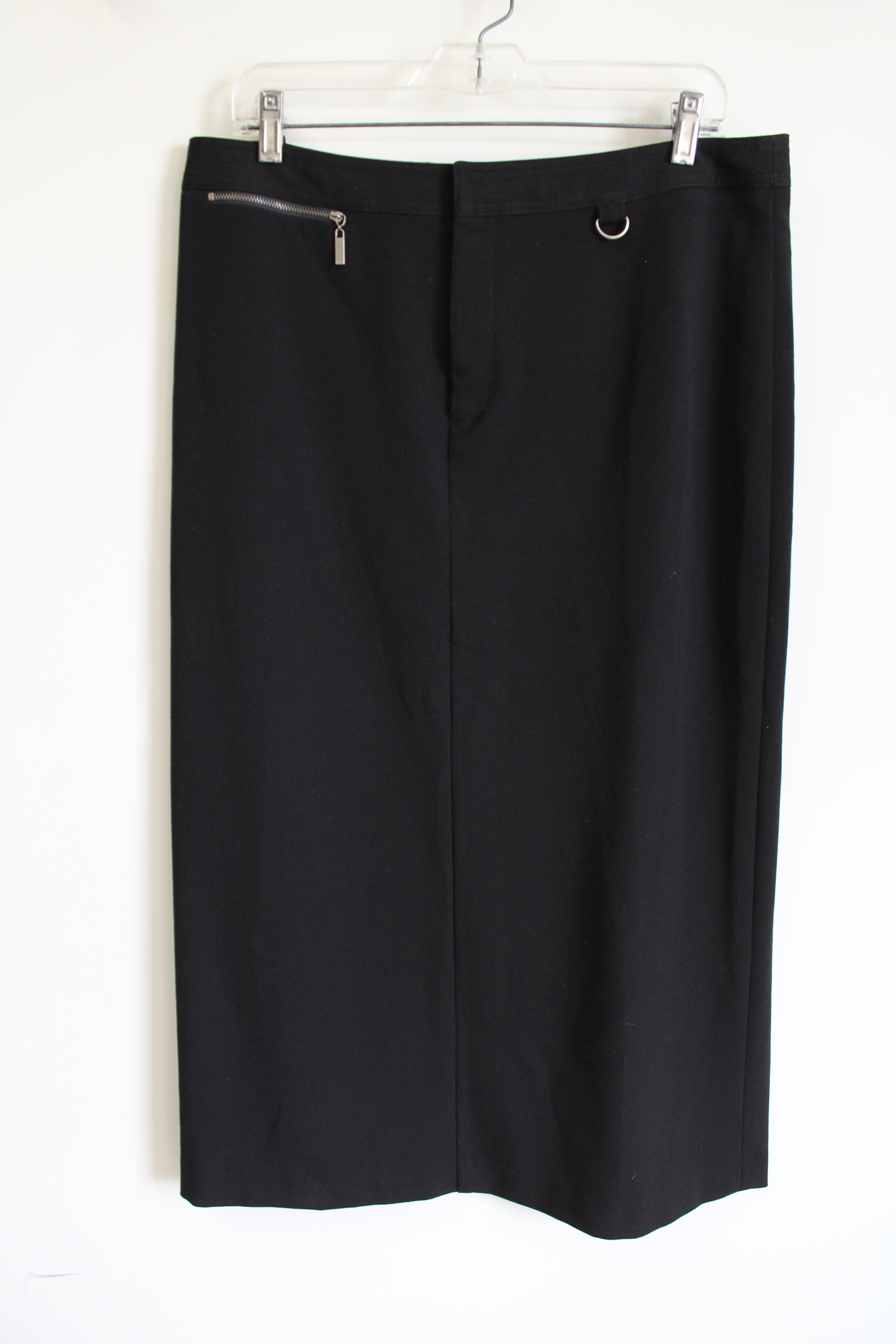 Rafaella Black Zipper Detail Skirt | 14