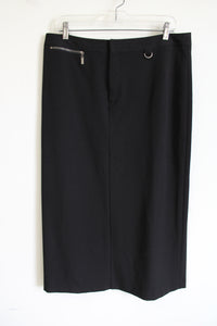 Rafaella Black Zipper Detail Skirt | 14