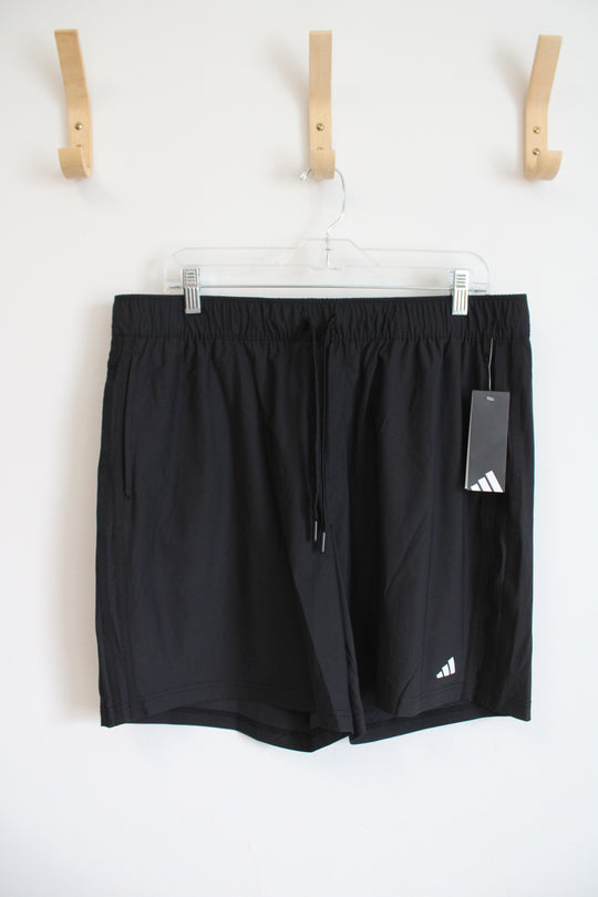 NEW Adidas Black Athletic Shorts | L