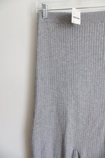 NEW Free People Light Gray Ribbed Midi Skirt | M