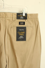 NEW Nautica Khaki Relaxed Fit Classic Twill Pants | 40 X 30