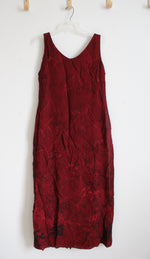 David Warren Vintage Red Floral Maxi Dress | 16
