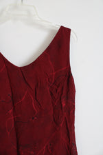 David Warren Vintage Red Floral Maxi Dress | 16