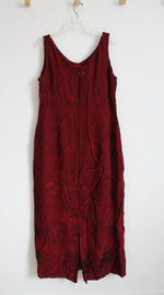 David Warren Vintage Red Floral Maxi Dress | 16