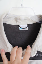Columbia Gray & Beige Collared Fleece Lined Rugby Shirt | XXL