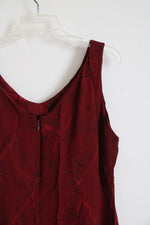 David Warren Vintage Red Floral Maxi Dress | 16