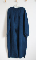 Jessica London Blue Long Sleeved Sweater Midi Dress | 26/28