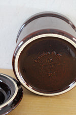 Pfaltzgraff 1 Quart Brown Stoneware Crock