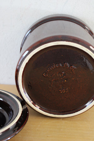 Pfaltzgraff 1 Quart Brown Stoneware Crock