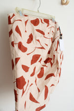 NEW Astr The Label Nirina Tan & Terracotta Patterned Linen Mini Skirt | L