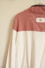 Fat Face The Airlie Cotton Pink & Purple 1/4" Zip Pullover Sweatshirt | 14
