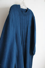 Jessica London Blue Long Sleeved Sweater Midi Dress | 26/28