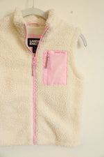 Lands' End Cream Pink Sherpa Vest | 6/7