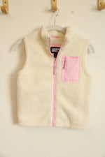 Lands' End Cream Pink Sherpa Vest | 6/7