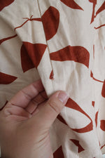 NEW Astr The Label Nirina Tan & Terracotta Patterned Linen Mini Skirt | L