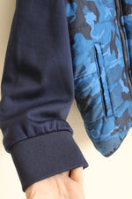Under Armour Blue Camo Zip Front Layered Vest Jacket | S