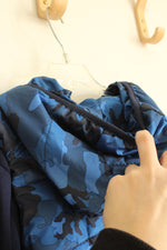 Under Armour Blue Camo Zip Front Layered Vest Jacket | S