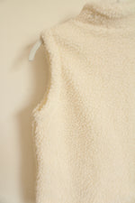 Lands' End Cream Pink Sherpa Vest | 6/7