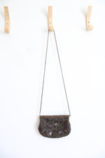 Vintage Multi-Colored Beaded Magnetic Clasp Crossbody Bag