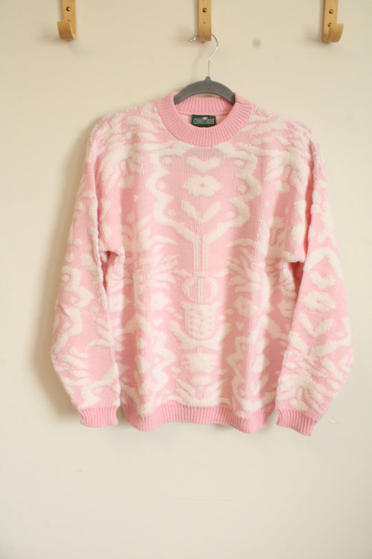 Cabin Creek Vintage Pink & White Sweater | L