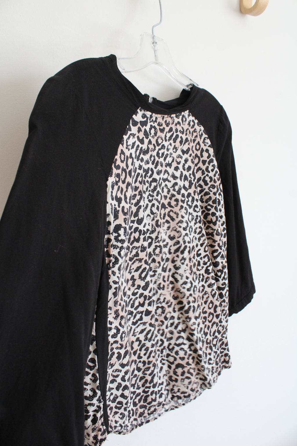 Cynthia Rowley Black Leopard Print Top | XS