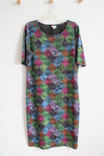 LuLaRoe Colorful Square Patterned Dress | 3XL