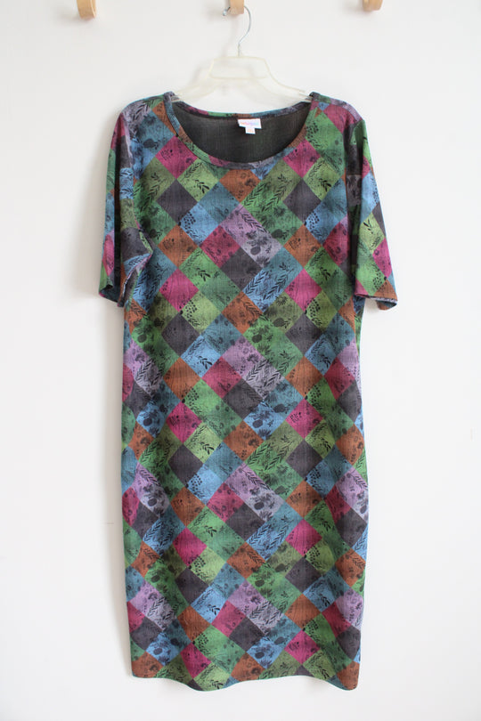 LuLaRoe Colorful Square Patterned Dress | 3XL