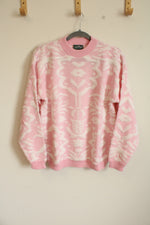 Cabin Creek Vintage Pink & White Sweater | L