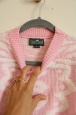 Cabin Creek Vintage Pink & White Sweater | L