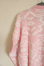 Cabin Creek Vintage Pink & White Sweater | L