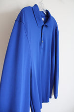 Grand Slam Blue Long Sleeved Henley Shirt | XL