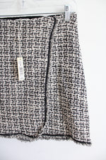 NEW Max Studio Teed Black White Woven Mini Skirt | S