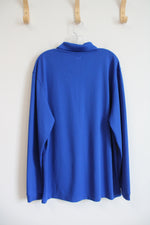 Grand Slam Blue Long Sleeved Henley Shirt | XL