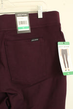NEW DKNY Jeans Purple Burgundy Skinny Stretch Pants | XL
