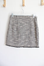 NEW Max Studio Teed Black White Woven Mini Skirt | S