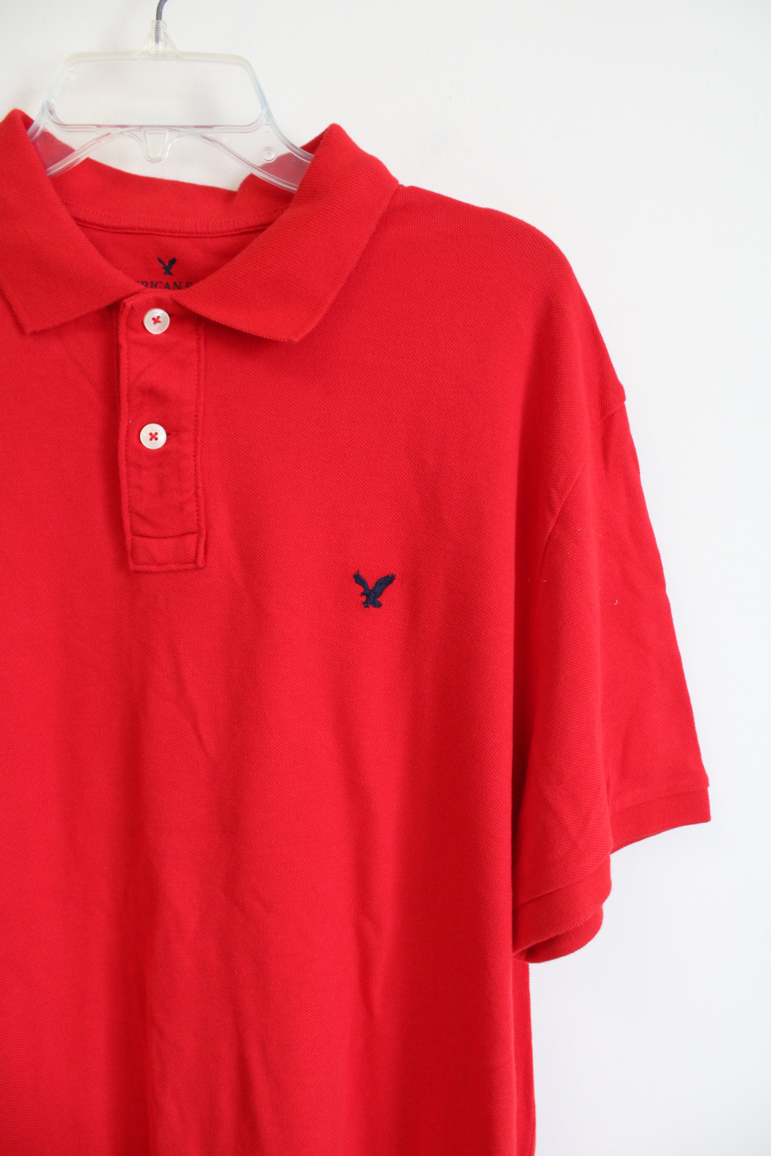 American Eagle Athletic Fit Red Polo Shirt | XL
